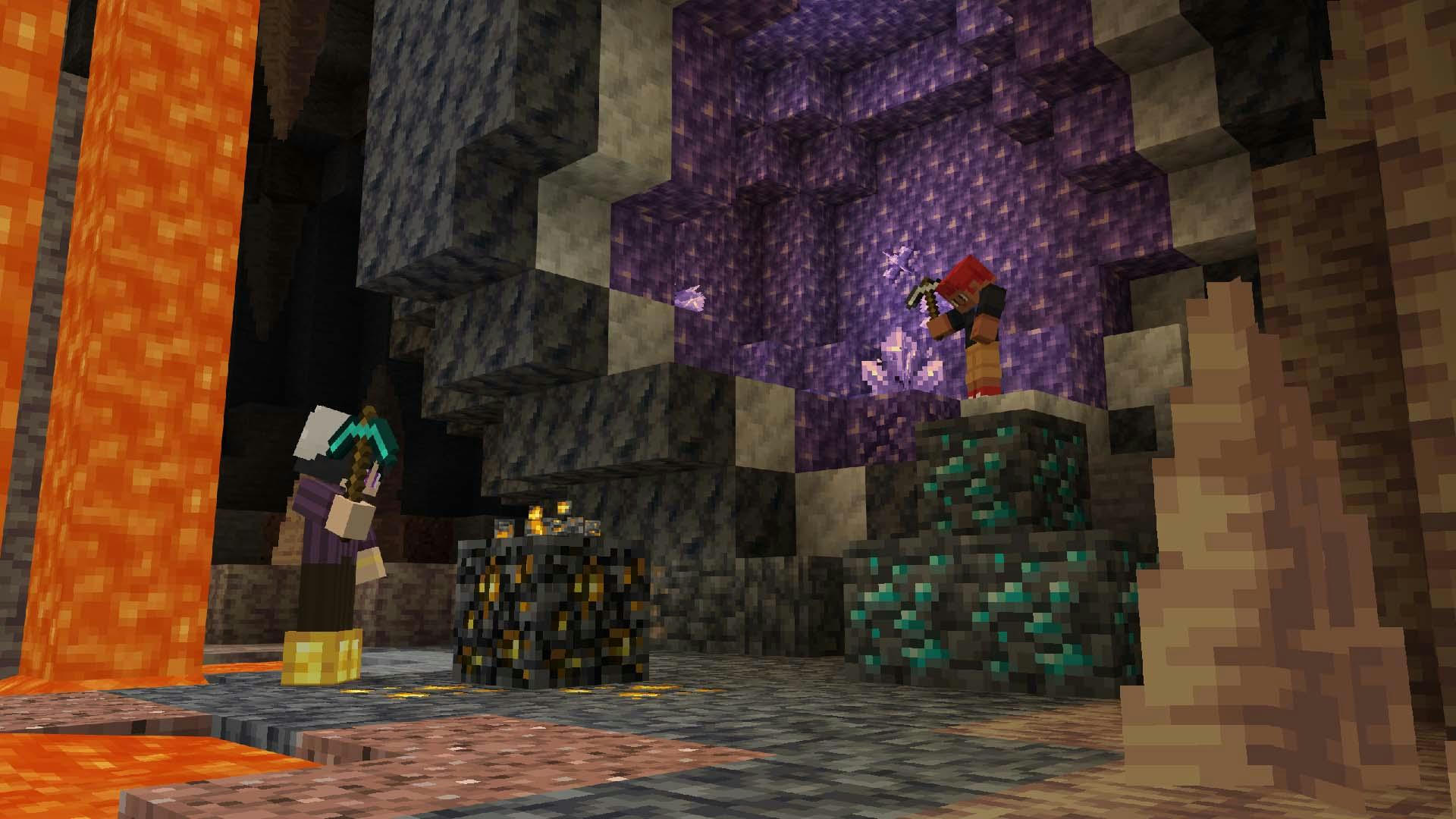 Caves And Cliffs Explorers Screenshot Amethyst Geode Deepslate