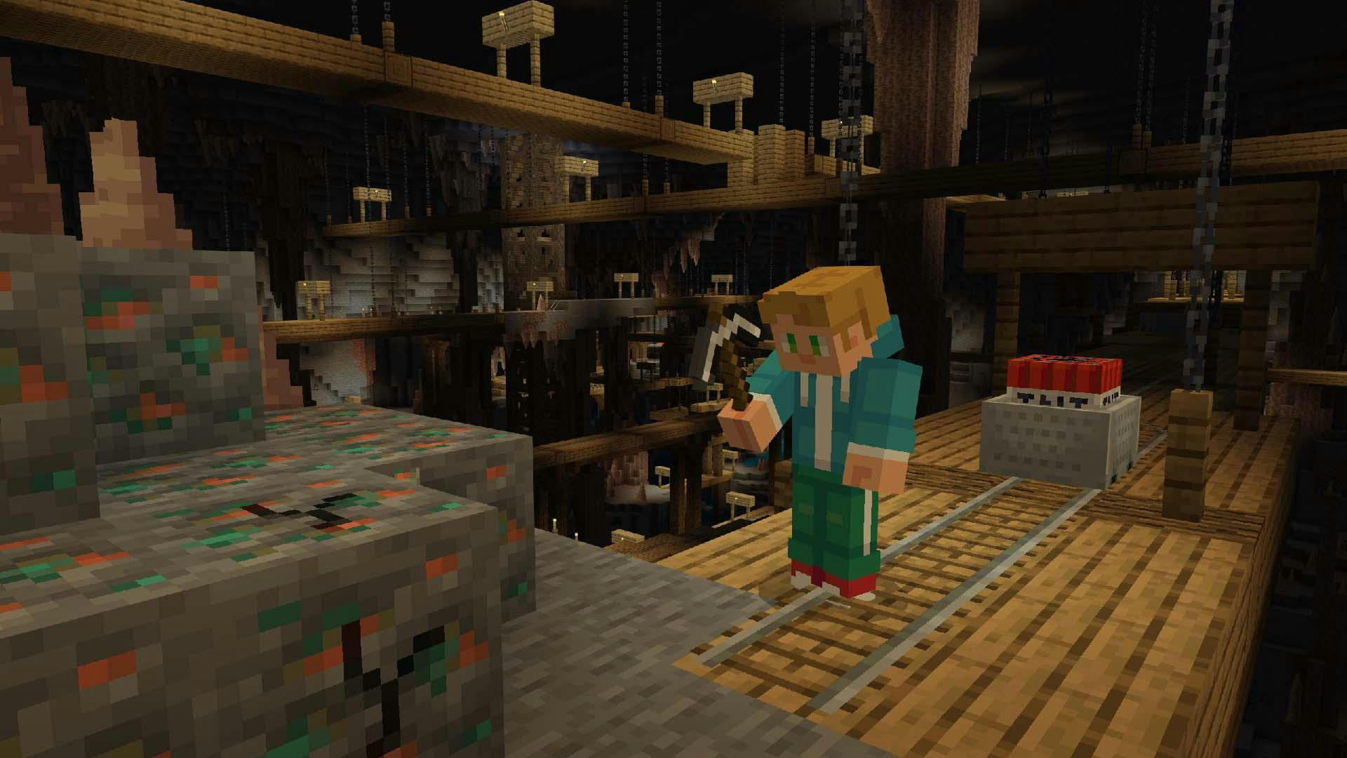 Caves And Cliffs Explorers Screenshot Mining Copper In Mine