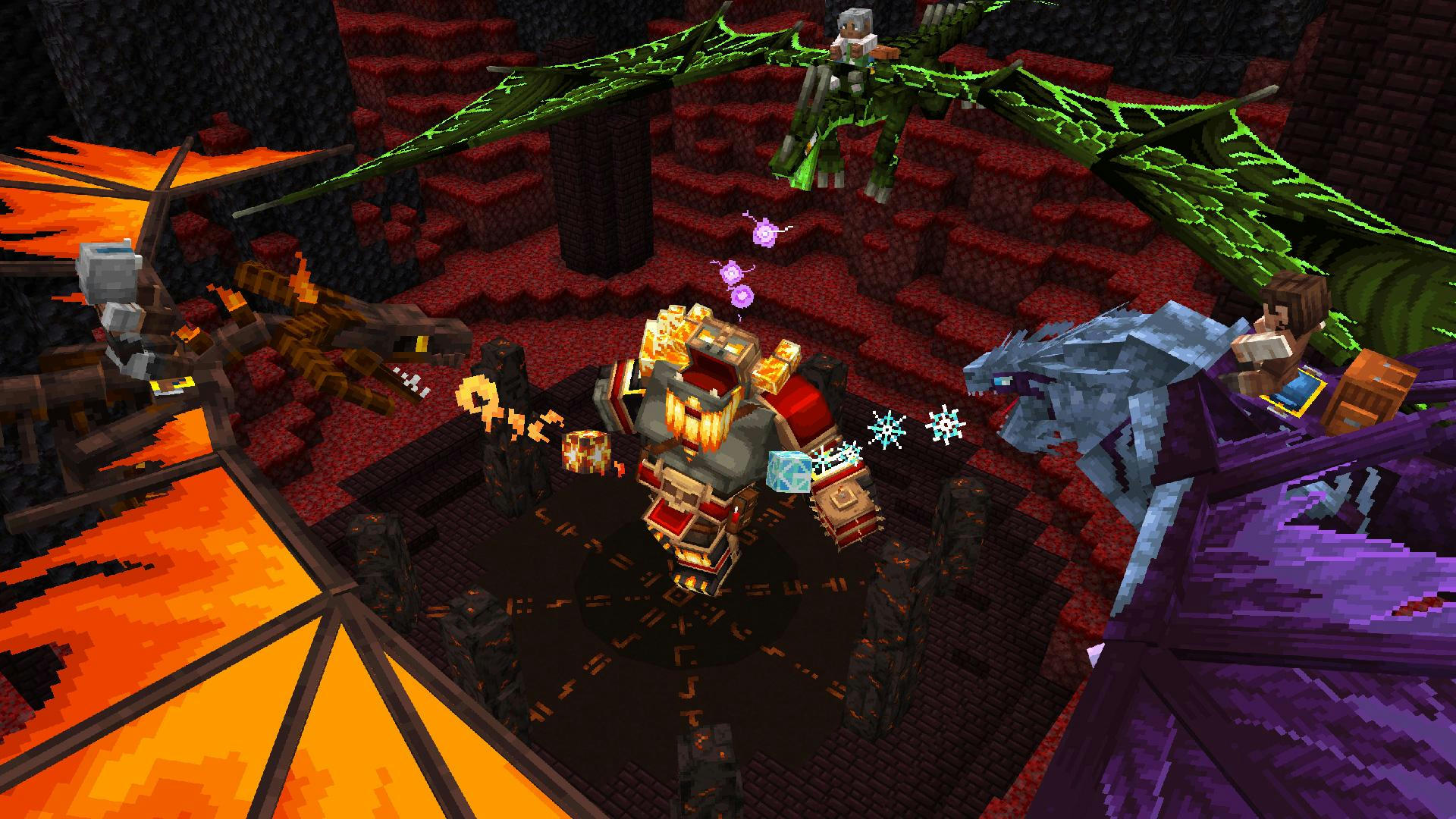 Dragons Minecraft Fire Boss Dragon Attack