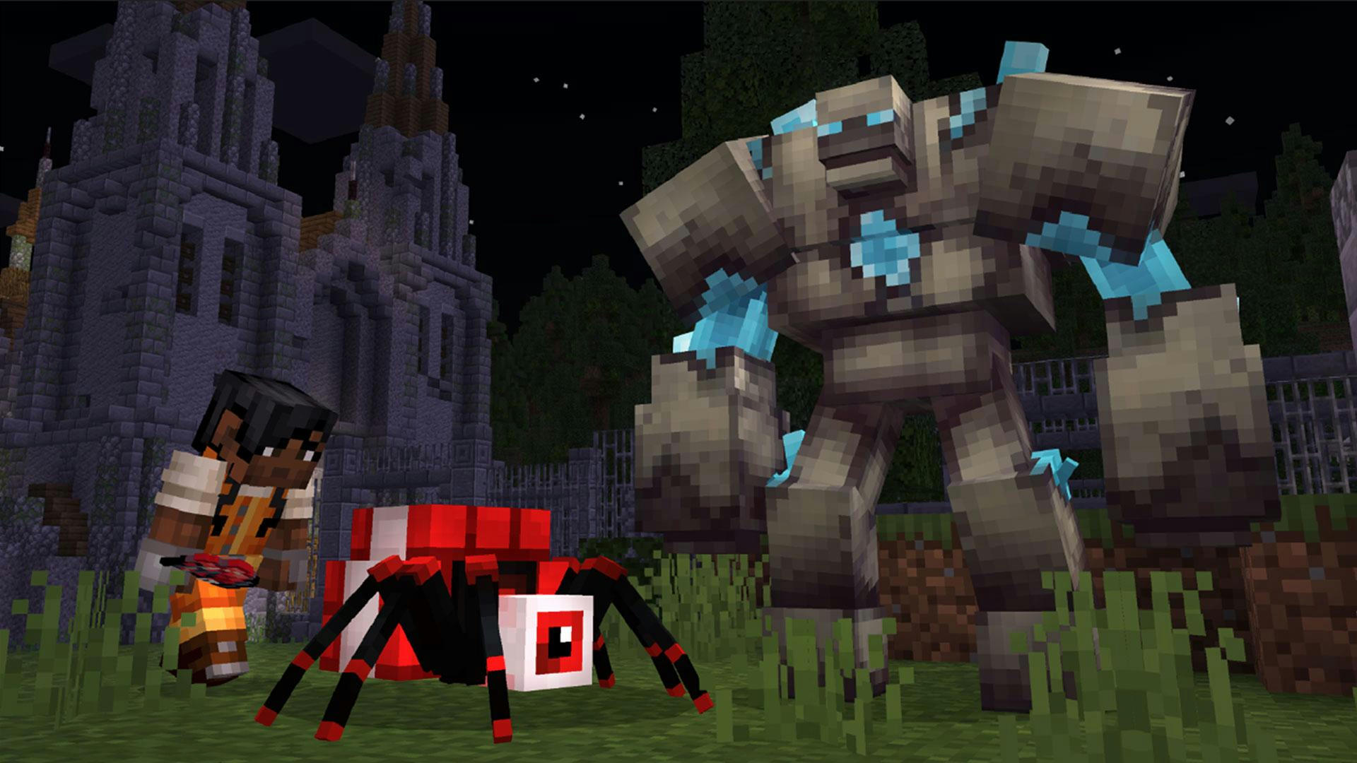 Monsters Plus Plus Minecraft Screenshot Golem Spider