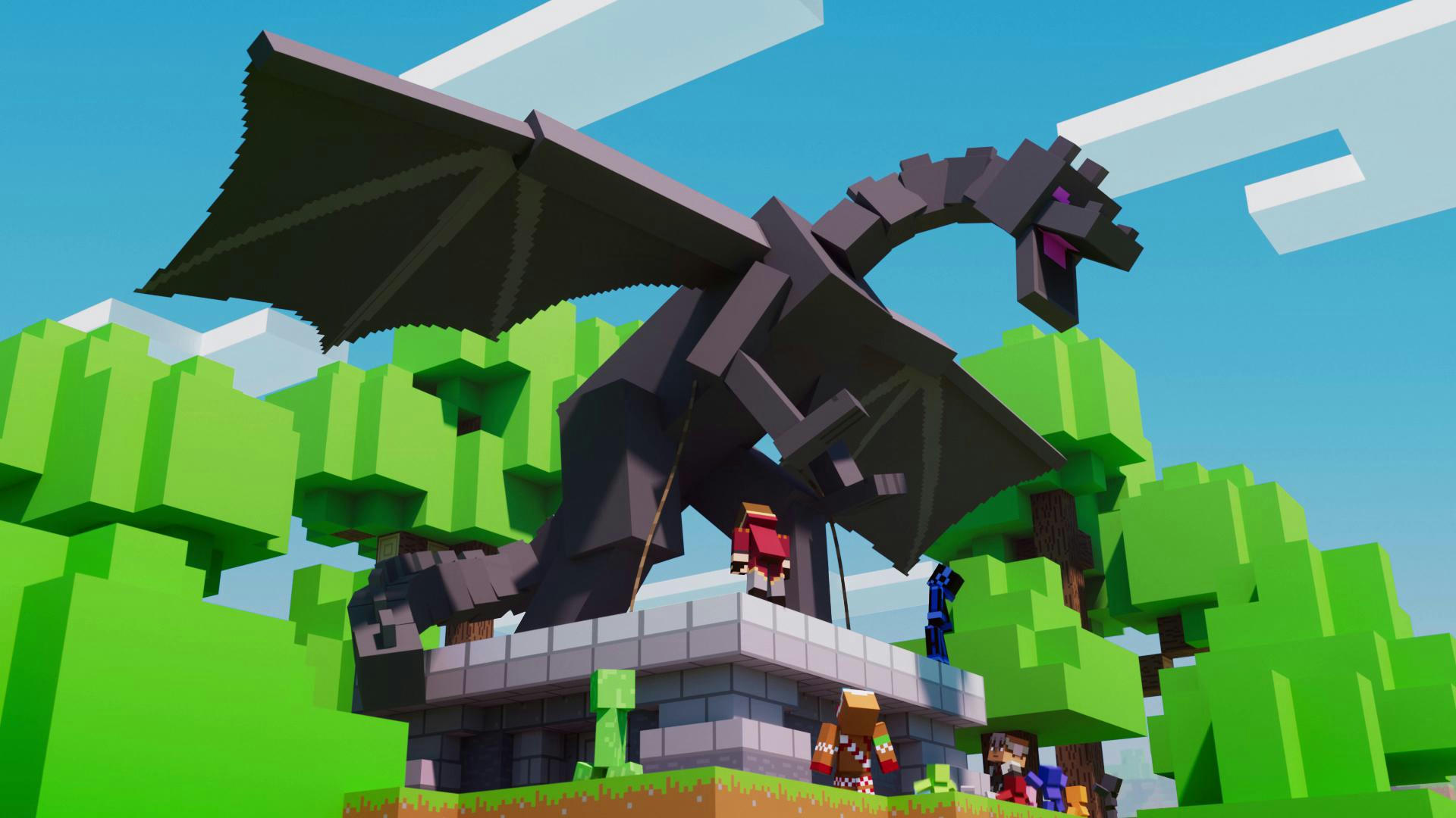 Minecraft Youtube One Trillion Views Minecraft Ender Dragon