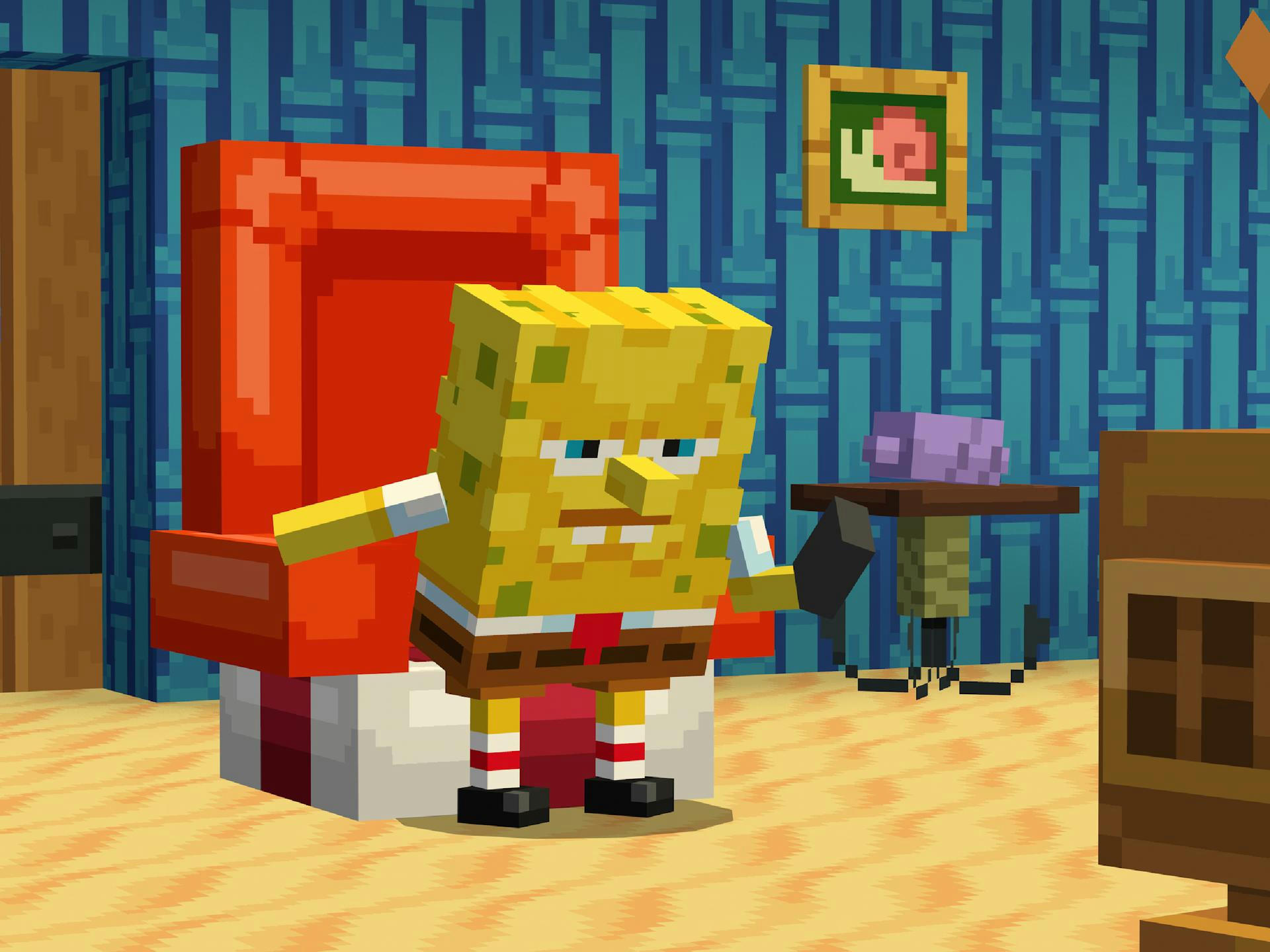 SpongeBob Minecraft Meme Imma Head Oout