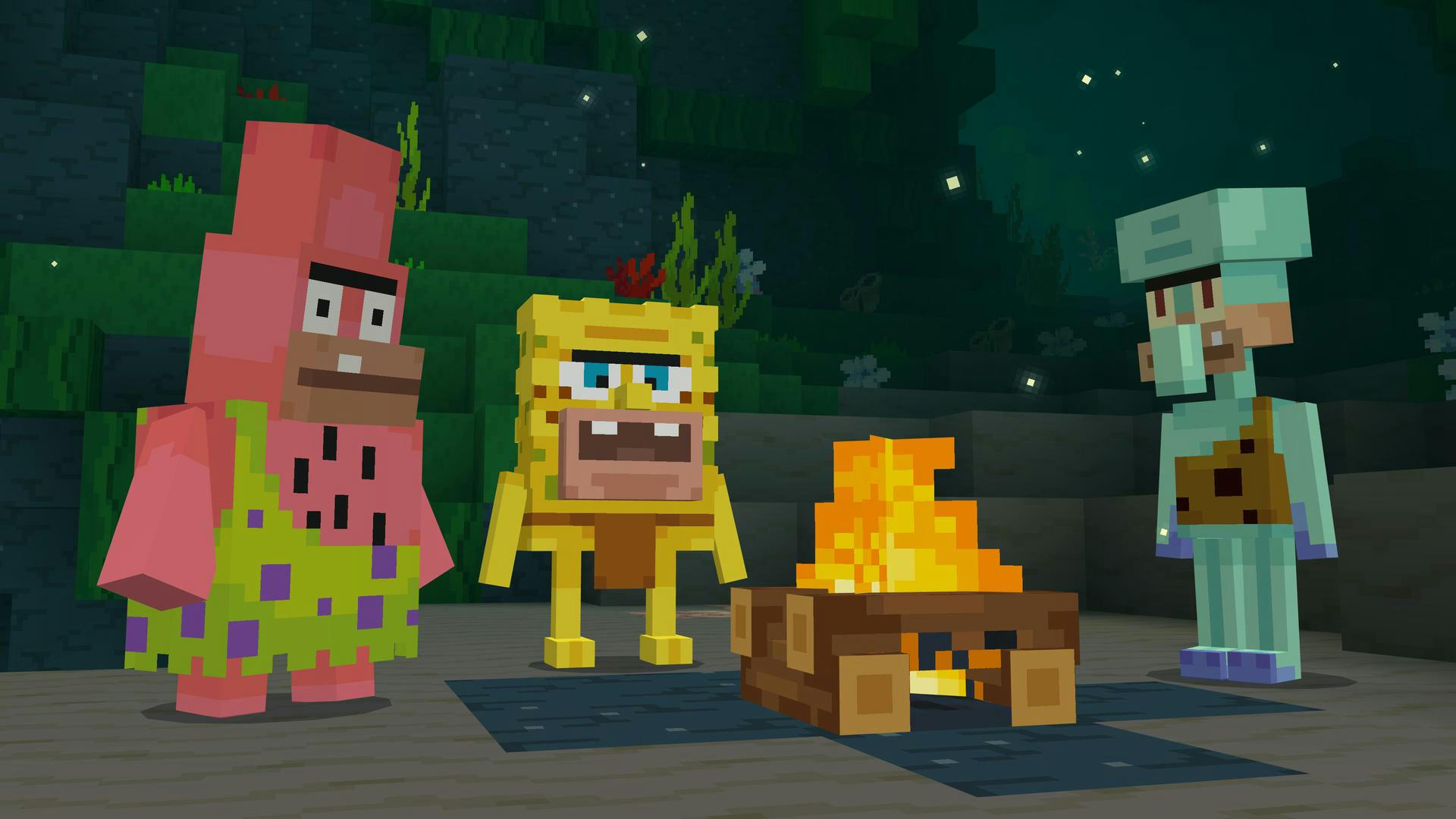 SpongeBob Minecraft Primitive SpongeBob Patrick Squidward Kelp Forest